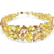 Swarovski Gold Necklaces Swarovski Gema Choker Mixed Cuts Yellow Gold-tone Plated