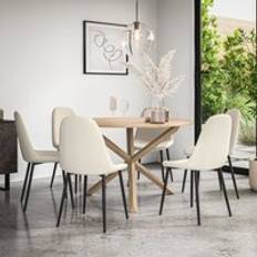Round table dining More4Homes Malvern Round Table And Chair Of 6 Dining Set