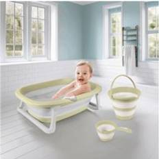 Dolu Foldable Triple Baby Bath Set Green