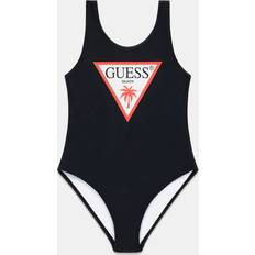 Guess Swimwear Guess Einteiliger Badeanzug Logo-Dreieck - Schwarz