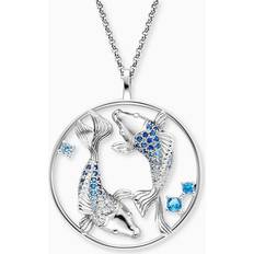 Engelsrufer Kette Yin Yang Fische Ern-Fishocean-65-ZIM - Silber/Zirkonia/Blau