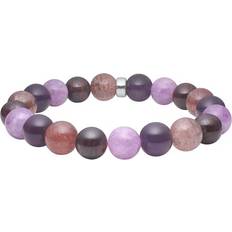Lilla Armbånd Amethyst Cherry Quartz Spong Granat Armbånd - NEW