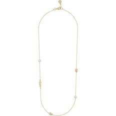 Snö of Sweden Guld Halsband Snö of Sweden Brittany Necklace Halsband Dam Guld - Gold/White