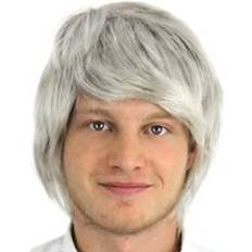 Men Wigs I Love Fancy Dress Short Wig Grey 12 Pack