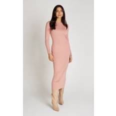 Little Mistress Ribbed Midaxi Dress - Burnt Orange