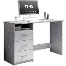 Schreibtische Stella Trading Adria Concrete / White Writing Desk 50x120cm