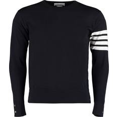 Merino Wool Jumpers Thom Browne Wool 4-Bar Pullover - Navy