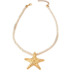 Beige Necklaces Shein 1 Pc Ocean Sea Beach Summer Vocation Starfish Cord Necklace For Women
