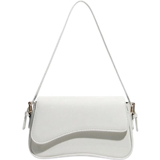 Shein Burgundy Bag - Minimalist Solid Color Women's Shoulder Bag, Flap Cover Shoulder Bag, Baguette Bag, Handbag, Underarm Bag, Square Bag. 1 Piece PU Leather Textured Bag, Fashion Multifunctional Elegant Sexy Suitable For Handheld, Shoulder, Work, Business, Commute, Outdoor, Travel. Bag Size: 27*15*6cm
