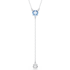 Necklaces on sale Swarovski Attract Y Necklace Round Cut Rhodium Plated - Blue
