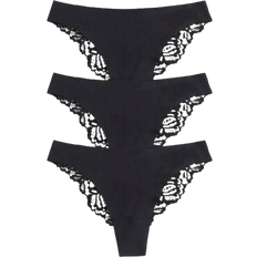 Shein 3Pcs/Set Women's Sexy Lace Underwear Briefs Silk Panties Lingerie For Woman
