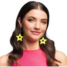 Earrings Neon Yellow Gule Stjerne Øreringe