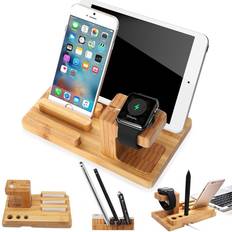 Mobile Device Holders Lobwerk Mobile Phone Tablet Wood Organizer Stand