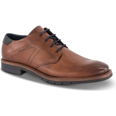 Men - Suede Derby Bugatti Leather Lace-Ups - Cognac