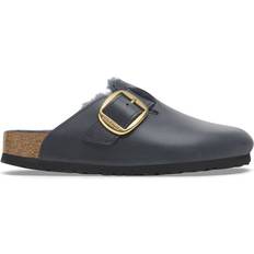 Birkenstock Boston Big Buckle Shearling Oiled Leather - Midnight Blue
