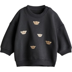H&M Baby Sweatshirt Med Motiv - Mörkgrå/Björnar