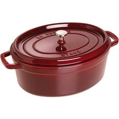 Grytor på rea Staub Oval Grenadine Red med lock 5.5 L