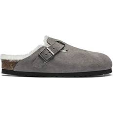 Birkenstock Boston Shearling Suede Leather - Stone Coin