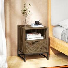 Brown Bedside Tables Homcom Sofa Side Brown Bedside Table