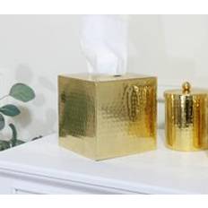 Tissue Box Covers Melody Maison Hammered Gold Metal Tissue Box