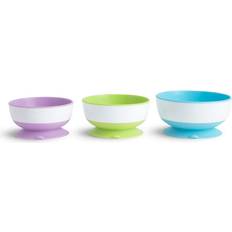 Munchkin Munchkin Stay Put Suction Bowls 3-pack Light Blue/Purple/Green