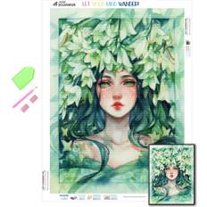 Gröna Diamond Paintings på rea Fiyo 5D DIY Diamond Painting Full Drill Square Rhinestone Kit
