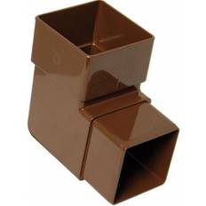 Brown Gutter FloPlast Brown 65mm Square Downpipe 92.5 Degree Offset Bend