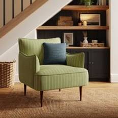 Wood Armchairs Dunelm Rylee Brushed Pinstripe Occasional Olive Armchair