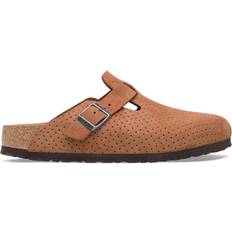 Men - Orange Outdoor Slippers Birkenstock Boston Suede Embossed - Dotted Burnt Orange