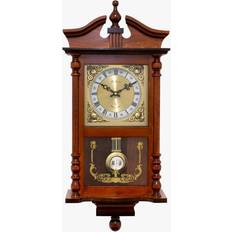 Brown Clocks Acctim Westbury Radio Controlled Pendulum Brown Wall Clock 29.4cm