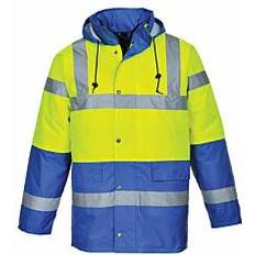 Portwest Hi-Vis Contrast Winter Traffic Jacket - Yellow/Royal