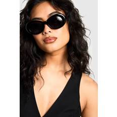 Sunglasses boohoo Womens Black Frame Oval Sunglasses - Black