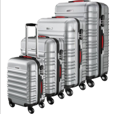 Silver Luggage Monzana Baseline Suitcase Set of 4 - Silver