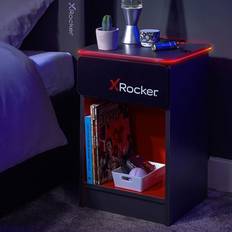 X-Rocker Carbon-Tek with RGB LED Lights and Wireless Charging Red Sängbord 33x36cm