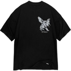 Men - Oversize Tops Represent Elegance In Motion T-shirt - Jet Black