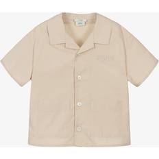 Beige Shirts Children's Clothing Fendi Baby Boys Beige Cotton Shirt - Beige