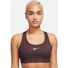 Nike Röda BH:ar Nike Swoosh Medium Support Padded Sports Bra - Burgundy Crush