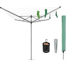 Grey Drying Racks Brabantia Rotary Dryer Lift-O-Matic Metallic Grey