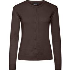 Pieces Knitted Cardigan Hot Fudge - Brown