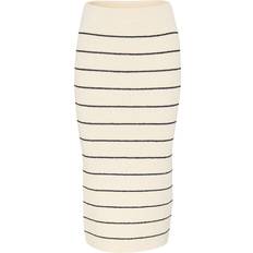 Hvid - Midinederdele Soaked in Luxury Elegant Skirt - Beige