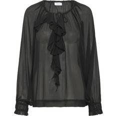 Bluser Saint Tropez Laziesz Blouse Bluse Loose Fit - Black