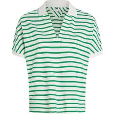 V-Neck Polo Shirts Tommy Hilfiger Polo Col V À Rayures - Multicolore
