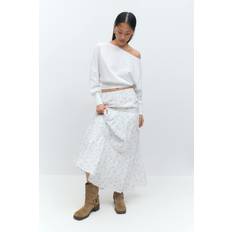 Gina Tricot Lace Maxi Skirt Långkjolar - Vit