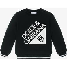Stripes Sweatshirts Dolce & Gabbana Baby Boys Black Cotton Sweatshirt
