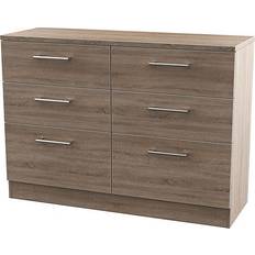 B&Q Devon Dark Oak Chest of Drawer 112x79cm