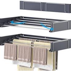 Deluxe Homeart Wall Mounted Retractable Drying Rack - Anthracite