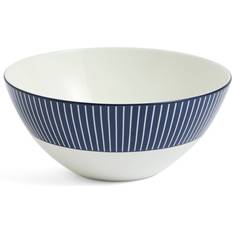 Porcelain Breakfast Bowls Wedgwood Gio Pinstripe Cereal Blue White Breakfast Bowl