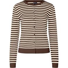 Rundringad Koftor Pieces Pcnora Stickad Kofta - Brun