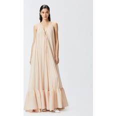 Pinko Flared Pink Dress Open Back - Beige