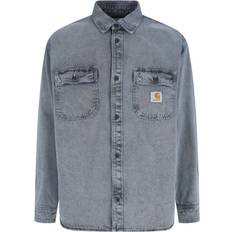 Carhartt WIP Skjorter Carhartt WIP Tigan Shirt L S Black Blue Fog